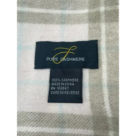 Pure Cashmere Pink Plaid Scarf - Picture 2 of 7